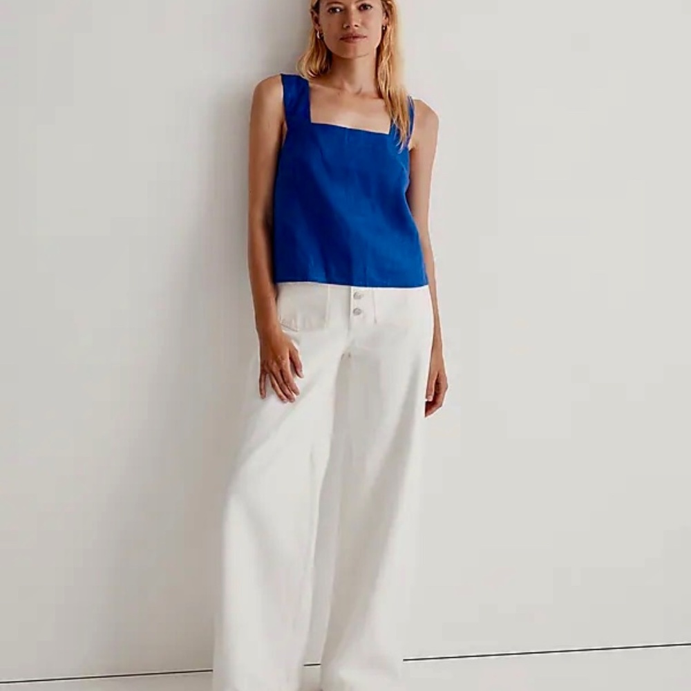 Madewell linen cross back tank - Picture 3 of 3